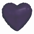 Сердце Темно-фиолетовый в упаковке, фольгированный шар