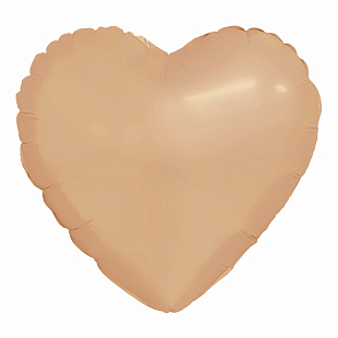 Сердце Персиковый пух в упаковке, фольгированный шар