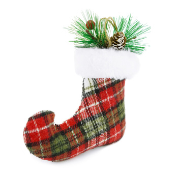 Елочная игрушка "Новогодний носок"