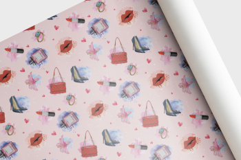 Бумага подарочная "Подарки для милых дам"