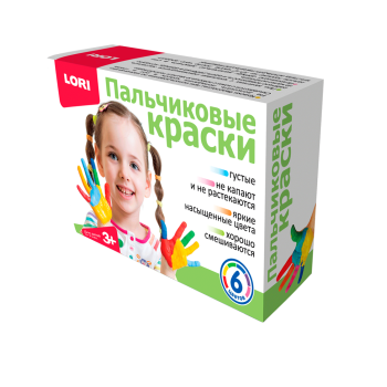 Пальчиковые краски 6 цветов