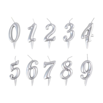 Свеча тортовая цифра "Универсальная. Серебряная" 0