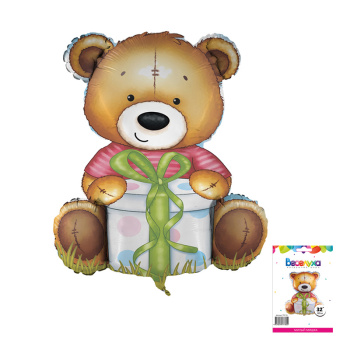 Милый Мишка, фольгированный шар в упаковке