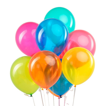 Ассорти Кристалл Цветной / Assorted, латексный шар