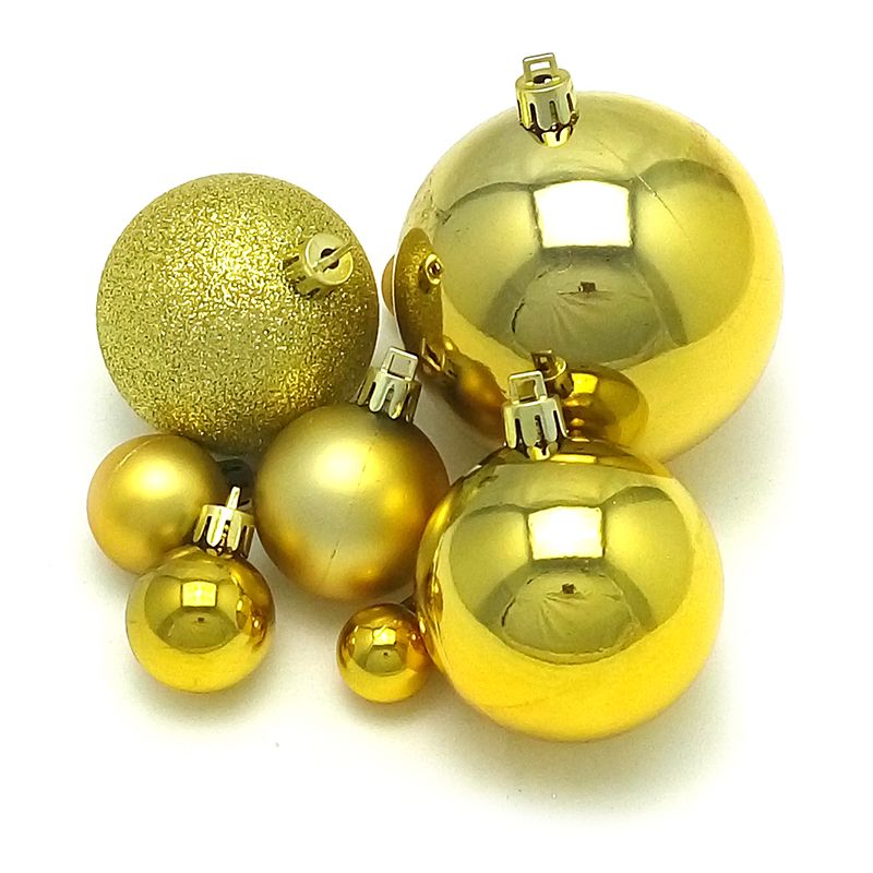Новогодние шары Золотые (12 перламутровых и 12 матовых)