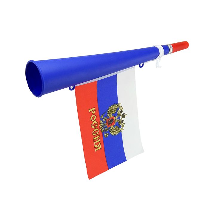 Гудок болельщика "Россия" с флагом
