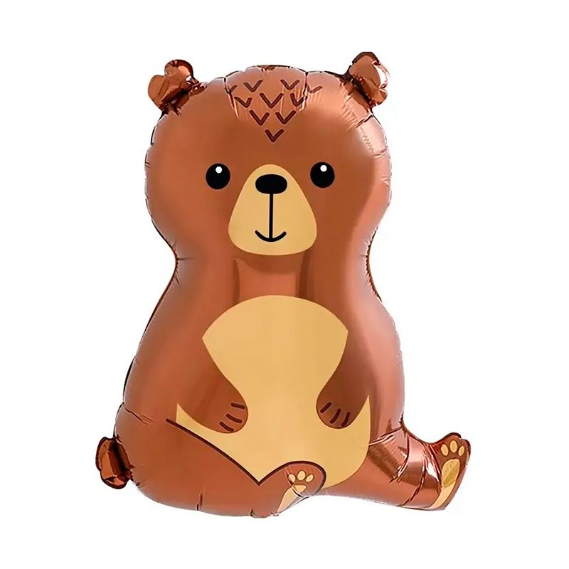 Лесной медведь в упаковке, фольгированный шар