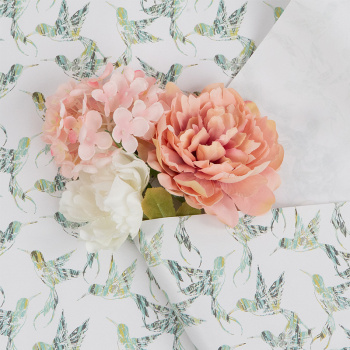 Бумага подарочная "Колибри"