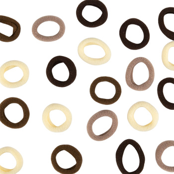 Резинки для волос, ассорти (св-корич,т-корич), мини