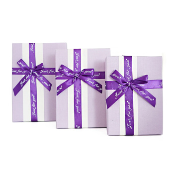 Набор подарочных коробок 3 в 1 "Зефир", Белый, Сиреневый