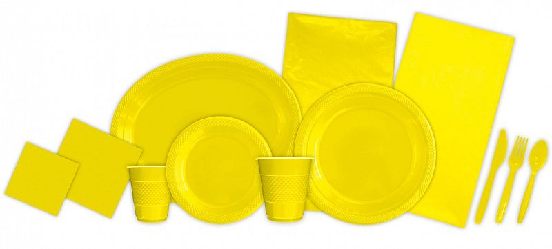 Тарелки пластиковые "Делюкс" Желтые