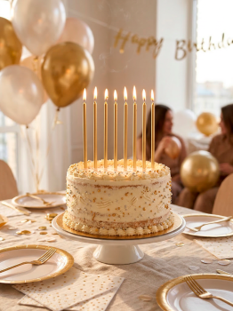 Свечи тортовые классические XL Золото
