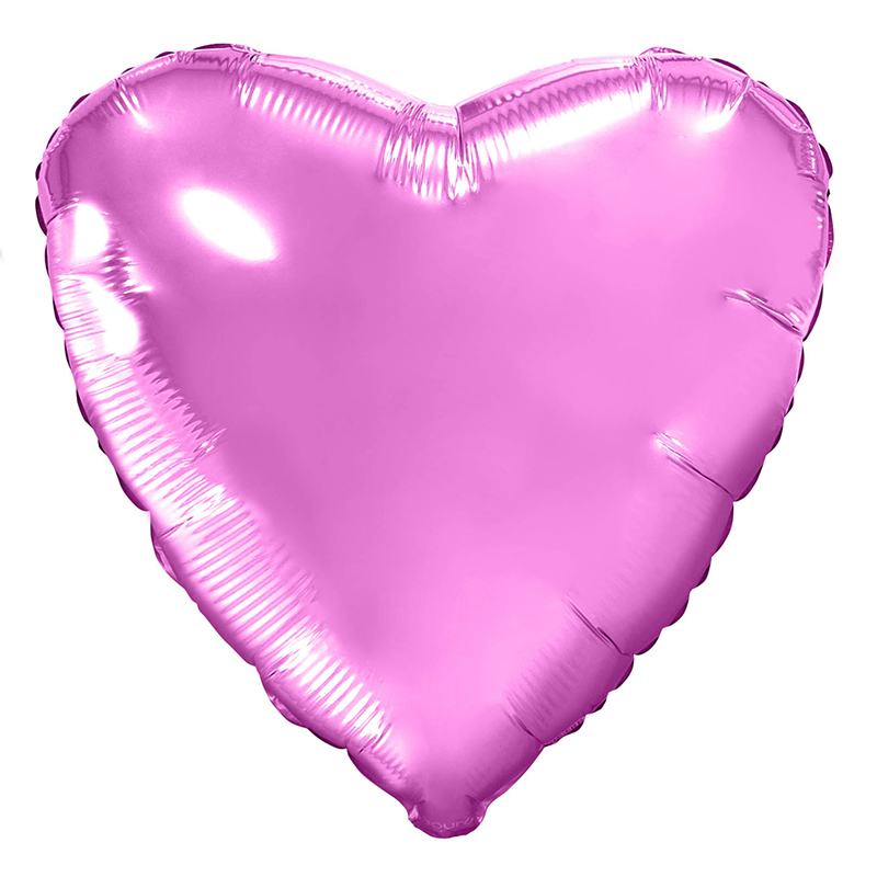 Сердце Розовый, фольгированный шар