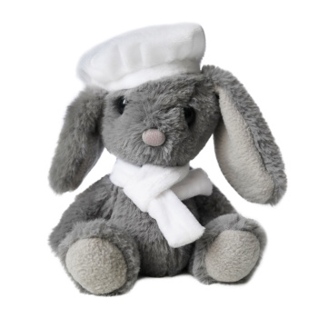 Мягкая игрушка "Зайка в берете", Серый