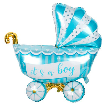 Это мальчик Голубая коляска, фольгированный шар в упаковке