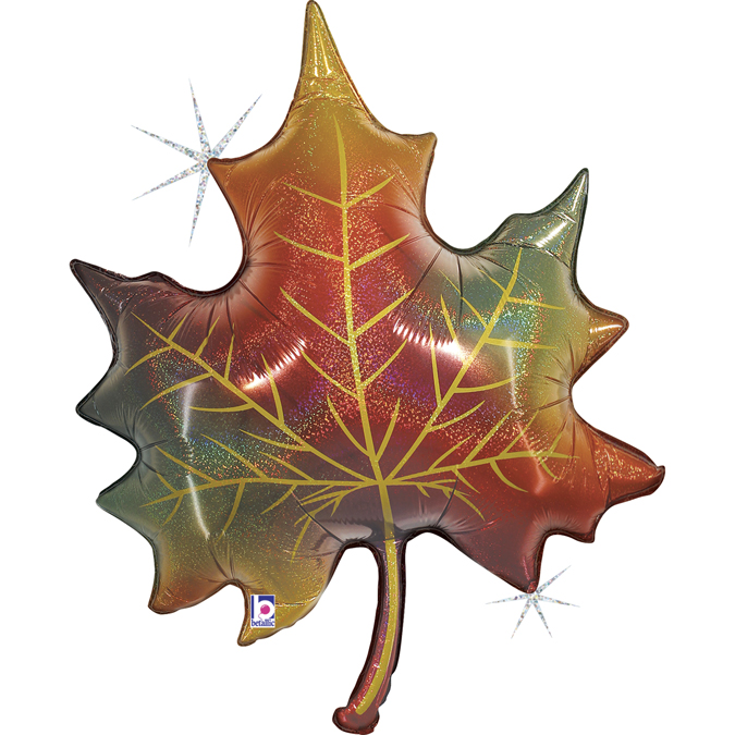 Осенний лист, фольгированный шар