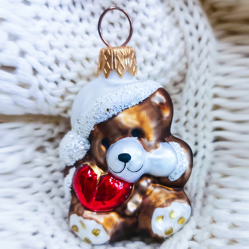 Елочное украшение "Медвежонок с сердечком", в подарочной упаковке