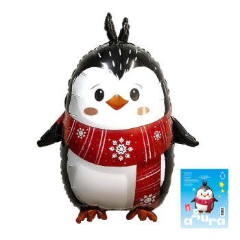 Пингвин в упаковке, фольгированный шар