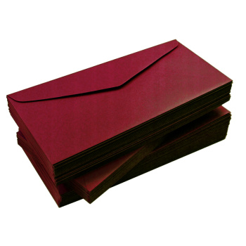 Набор конвертов из дизайнерской бумаги, Бордо