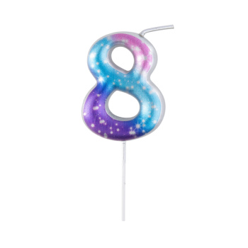 Свеча тортовая цифра 8 "Космос"