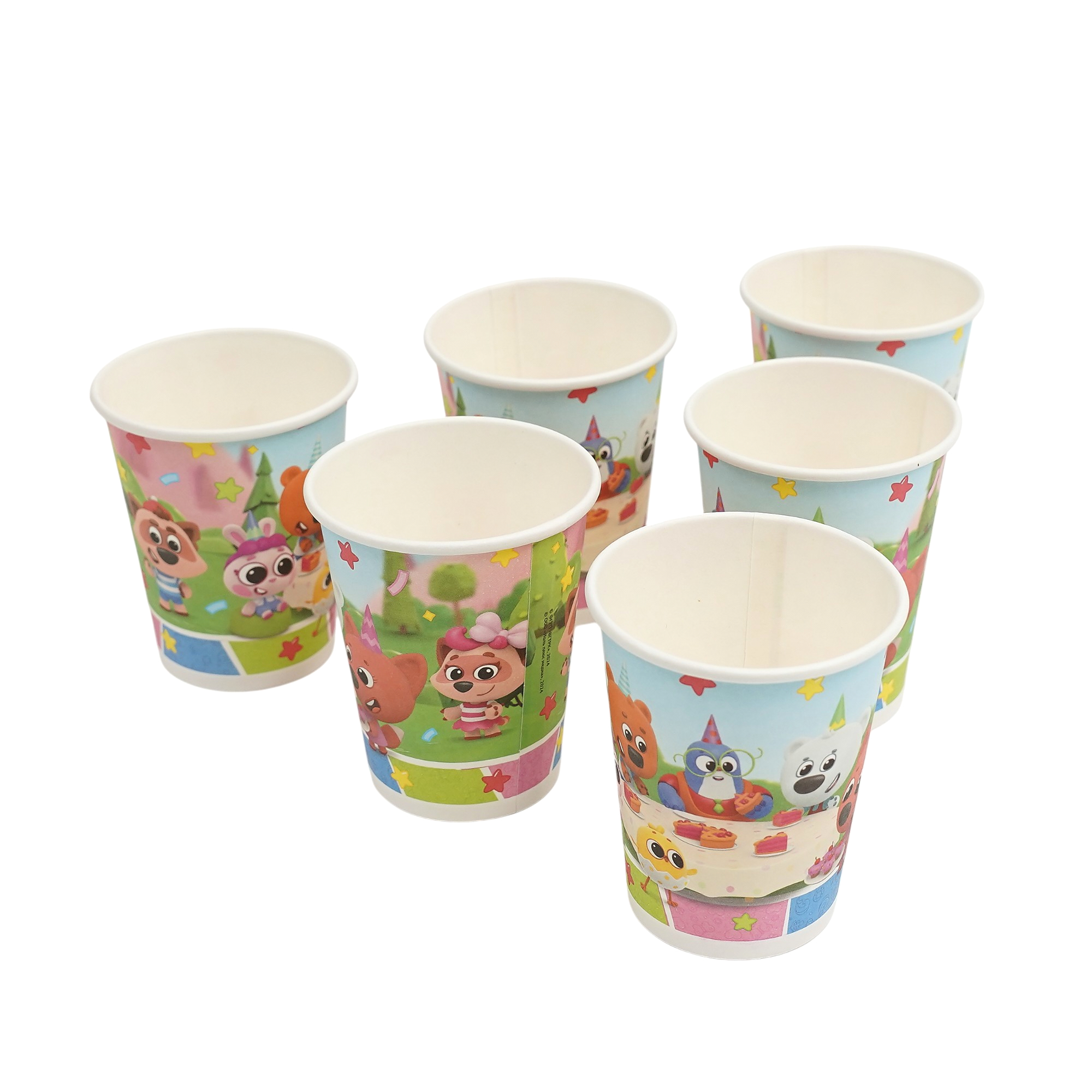 Стаканы бумажные "С днем рождения" Мини-мишки