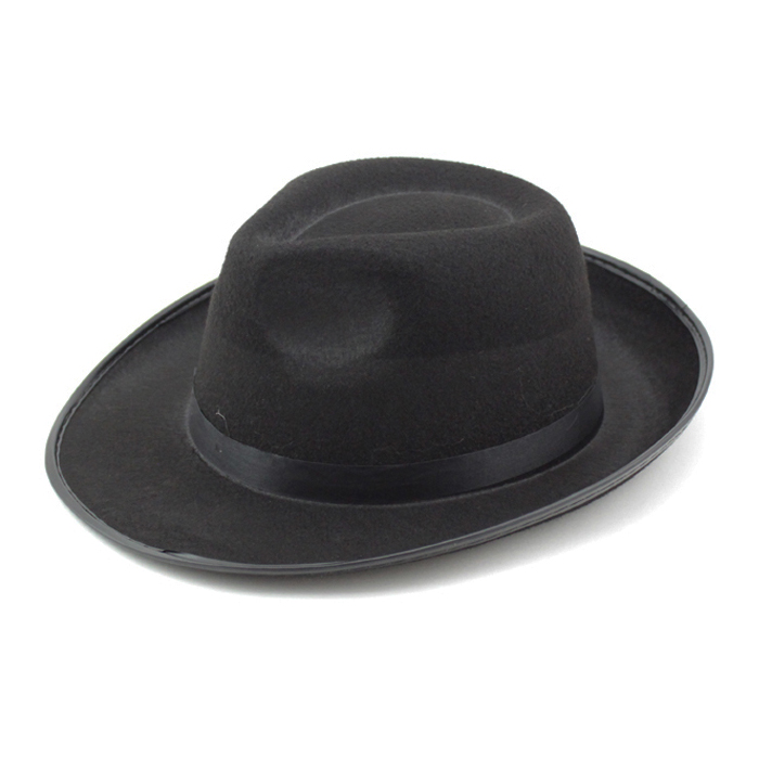 Шляпа "Гангстер" Черная с черной лентой УЦЕНКА