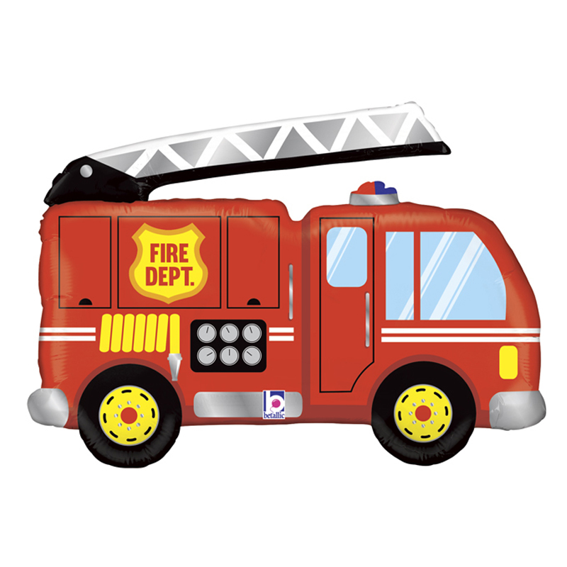 Пожарная машина, фольгированный шар