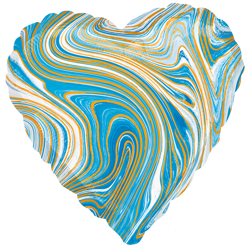 Сердце Голубой мрамор