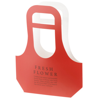 Пакет подарочный "Fresh Flowers", темно-красный