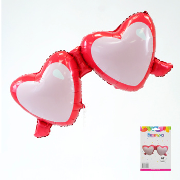Очки Сердца в упаковке, фольгированный шар