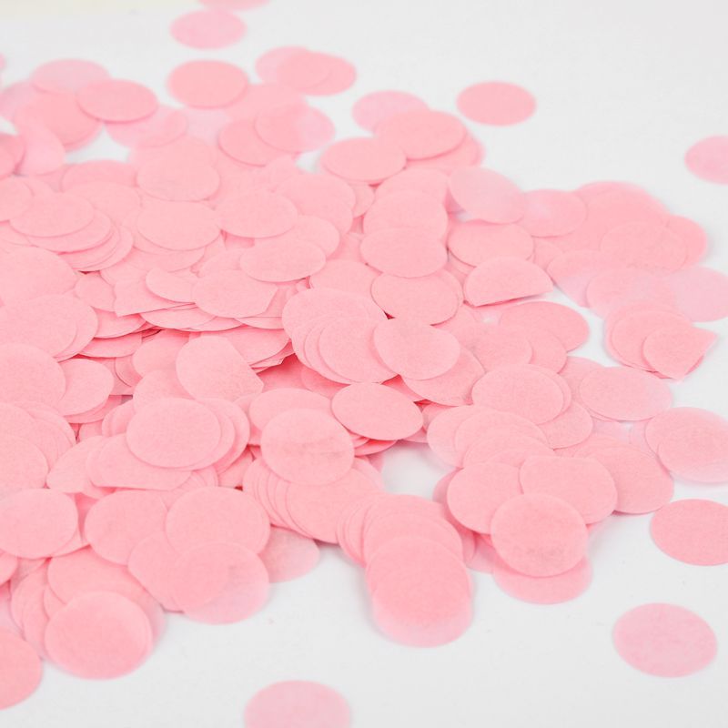 Конфетти "Круги" Нежно-розовые, бумажные 