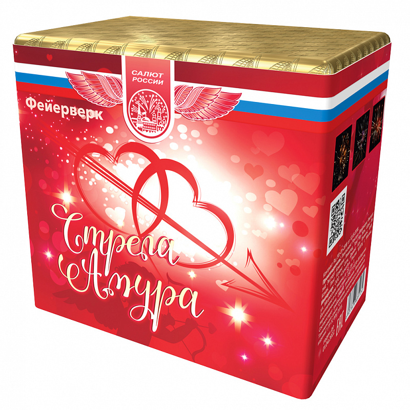 Батарея салютов "Стрела Амура" 1" 20 выстр, 25 сек. 4 эффекта (артикул СЛ426020)