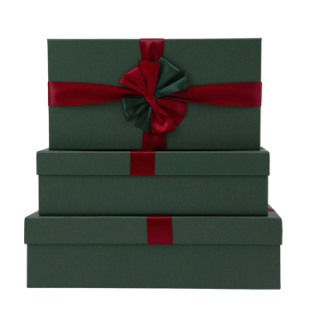 Набор подарочных коробок 3 в 1 "Темно-зеленый"