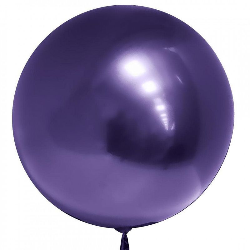 Сфера 3D Хром Фиолетовый в упаковке