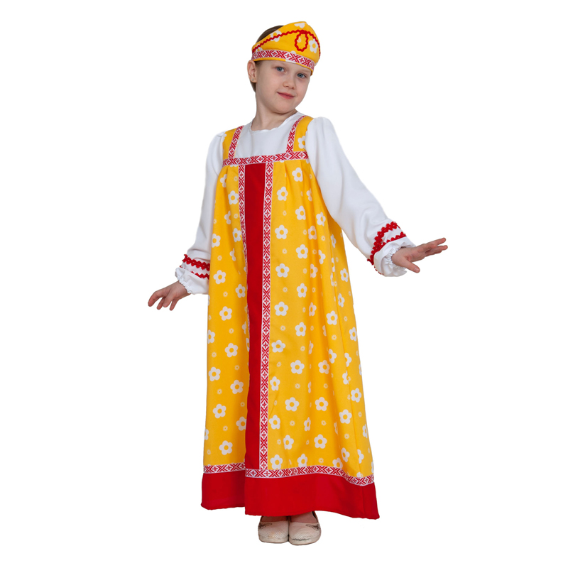 Карнавальный костюм "Алёнушка в жёлтом"