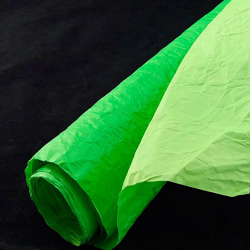 Бумага упаковочная Эколюкс (жатая) Светло-зеленая - Салатовая