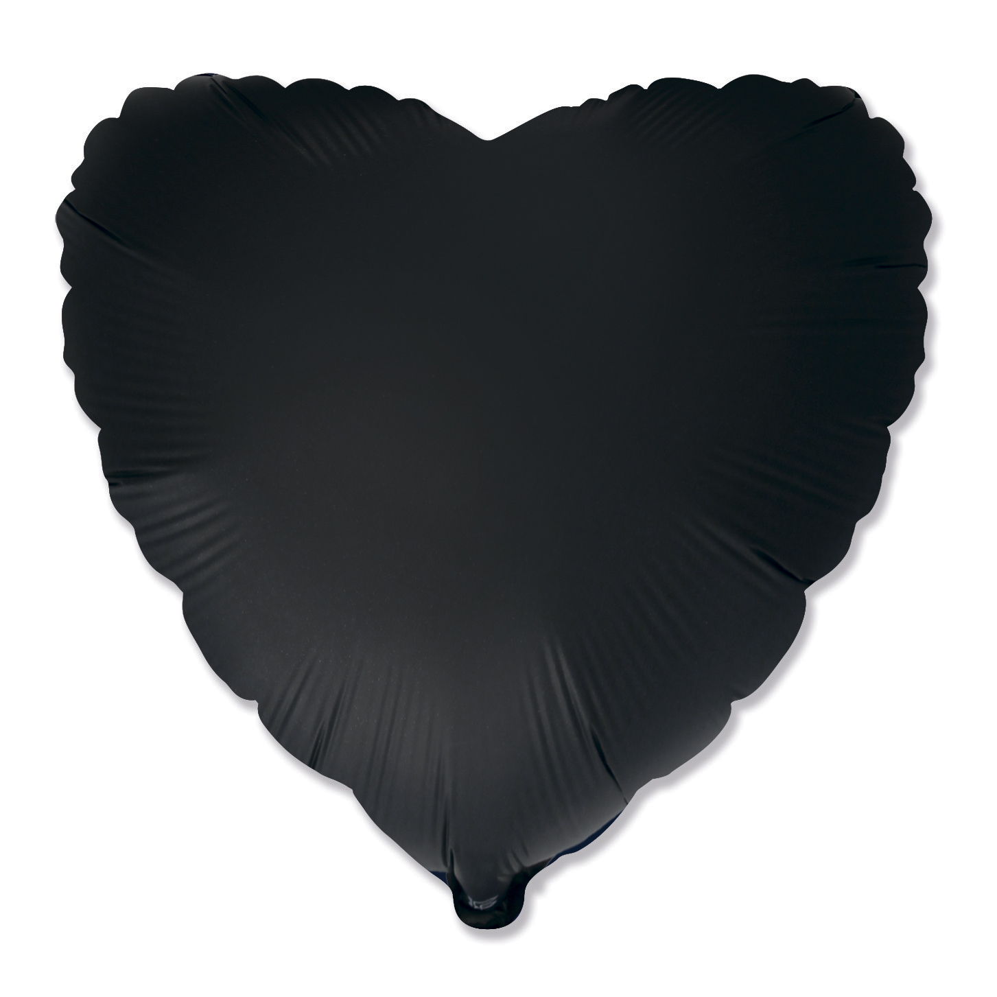 Сердце Черный сатин / Satin Black, фольгированный шар