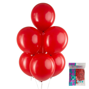 Красный, Пастель / Ruby Red, латексный шар