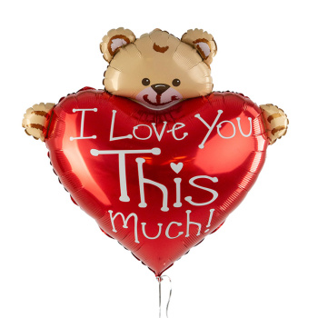 Мишка Я тебя люблю, фольгированный шар