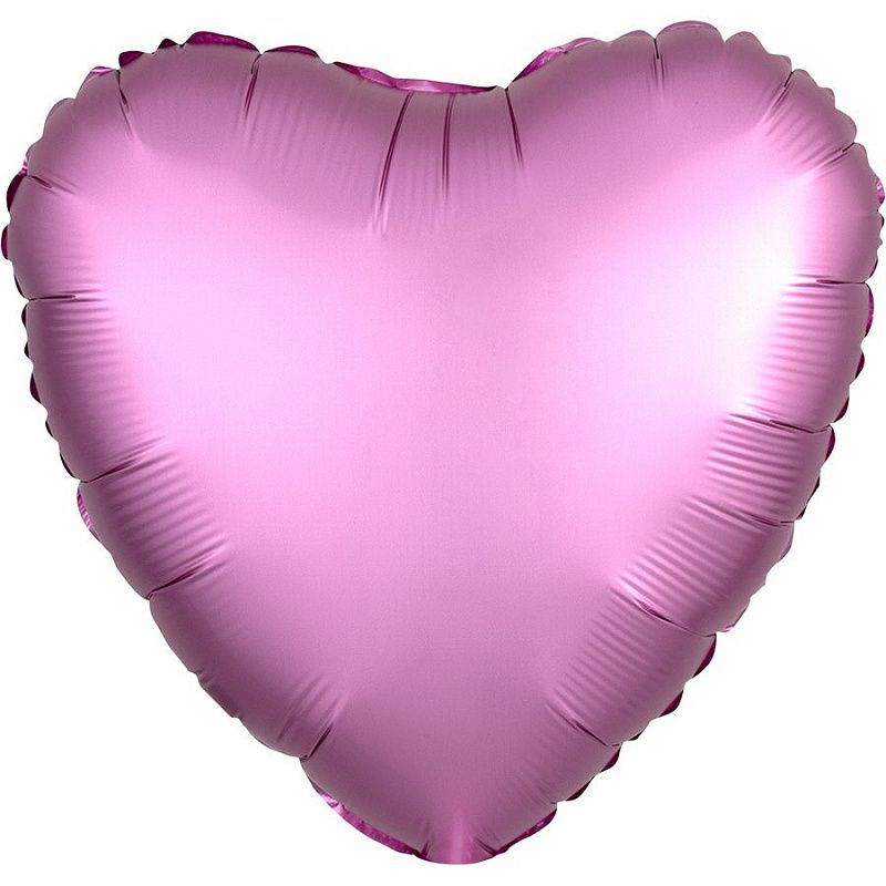 Сердце Розовый Сатин Люкс в упаковке / Satin Luxe Flamingo