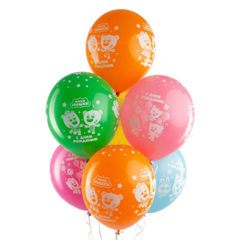 СДР Мини-Мишки, Ассорти Пастель, 5 ст., латексный шар