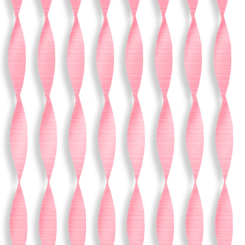 Набор креповых лент для декора "Стримеры" Нежно-розовый