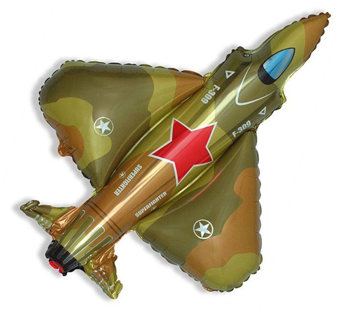 Супер истребитель военный мини, фольгированный шар