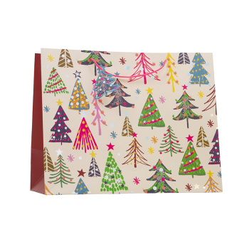 Пакет подарочный "С новым годом! Ёлочки нарядные"