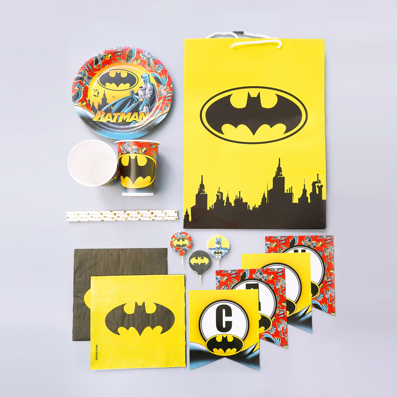 Гирлянда-буквы "С Днем рождения" Бэтмен / Batman 