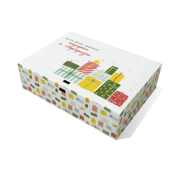 Коробка складная с лентой "Подарки"