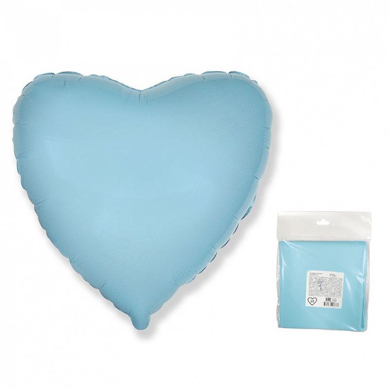 Сердце Светло-голубой в упаковке / Baby blue