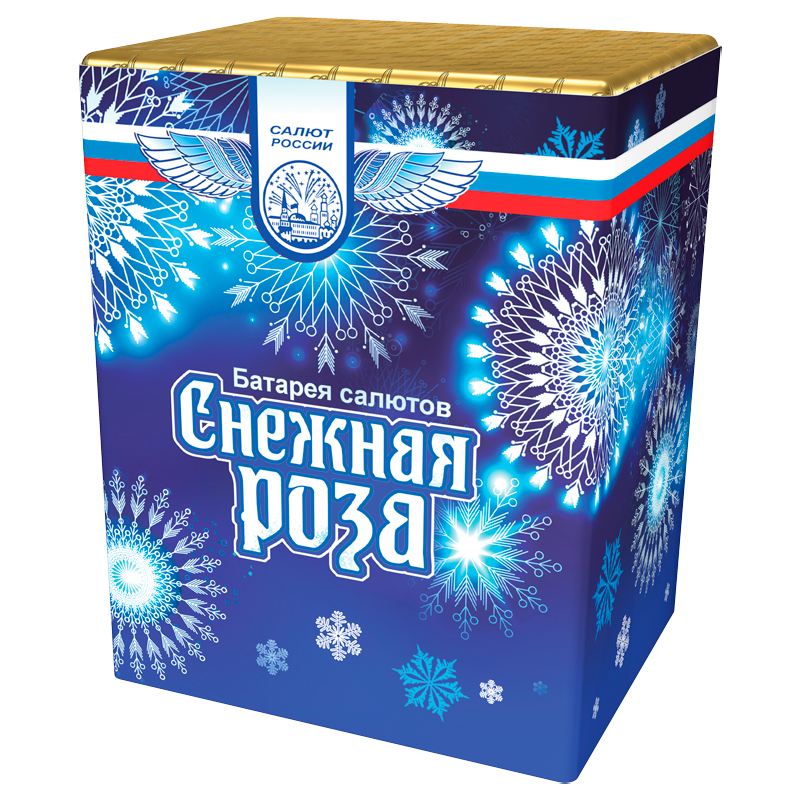 Батарея салютов "Снежная роза" 1" 16 выстр., 4 эффекта, 25 сек, (артикул СЛ328016)