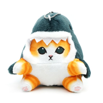 Мягкая игрушка "Котик в костюме акулы", 13 см 