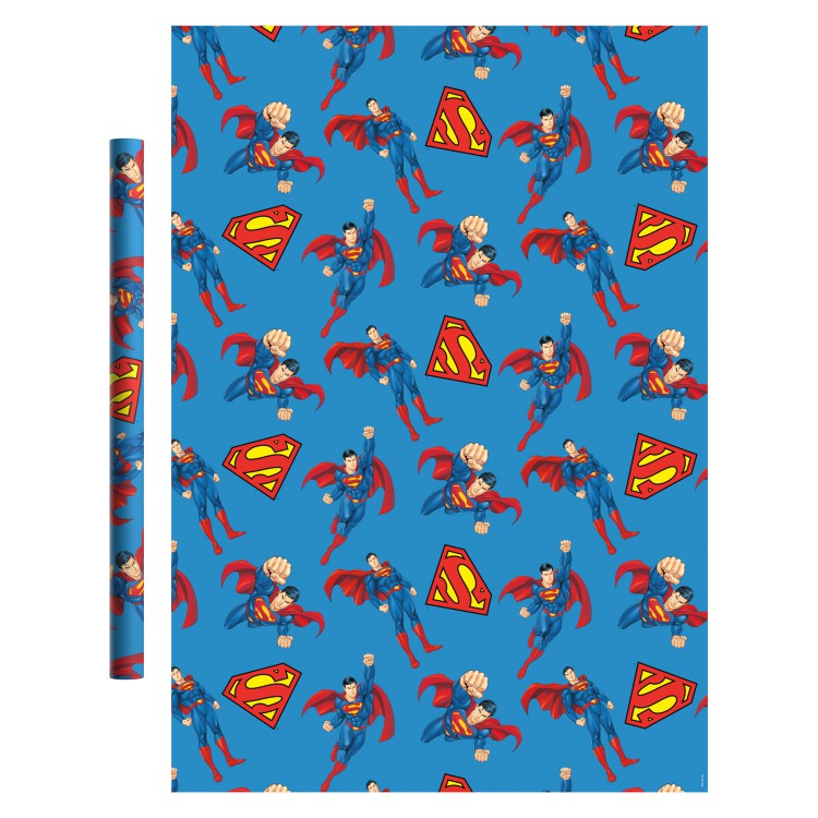 Бумага подарочная "Супермен" (Superman) / рулон
